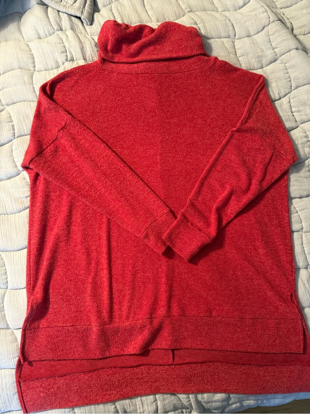 Zenana Outfitters Red Cowl Neck Long-Sleeve Women's Sweater